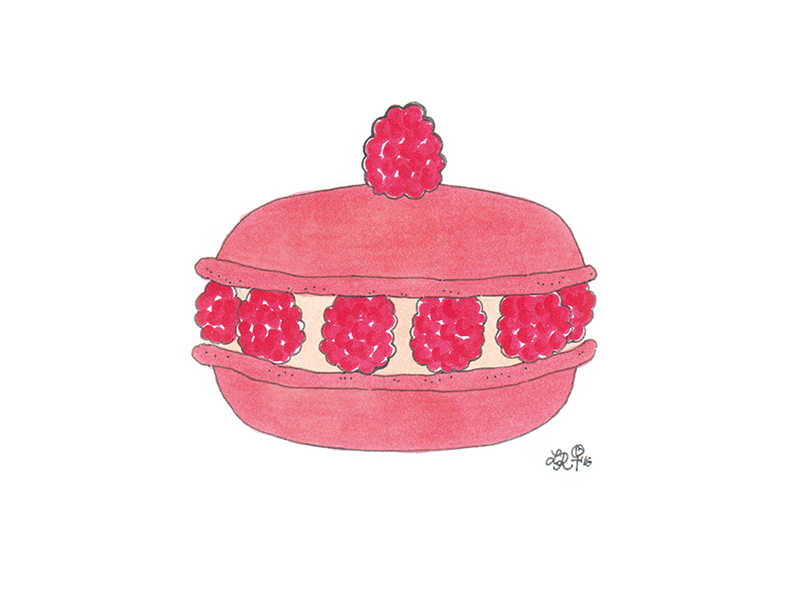 rasperry macaron pink
